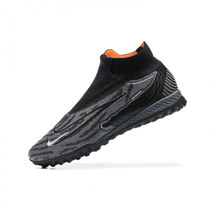 Phantom GX Elite DF Link TF High Soccer Shoes-Gray/Black-7616646