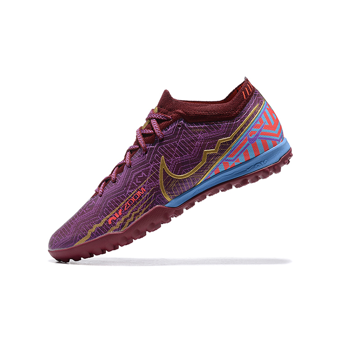 Vapor 15 Academy TF Soccer Shoes-Wine Red/Gold-6804815