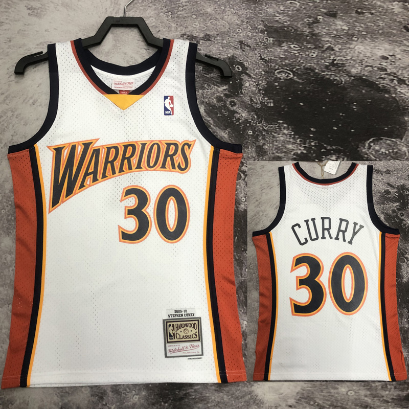 2009-10 WARRIORS CURRY #30 White Retro Top Qual...