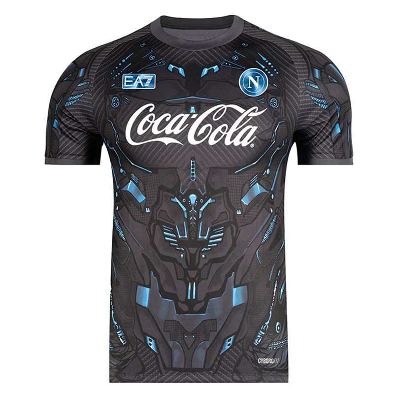 25-26 Napoli Black Grey Training Shirts