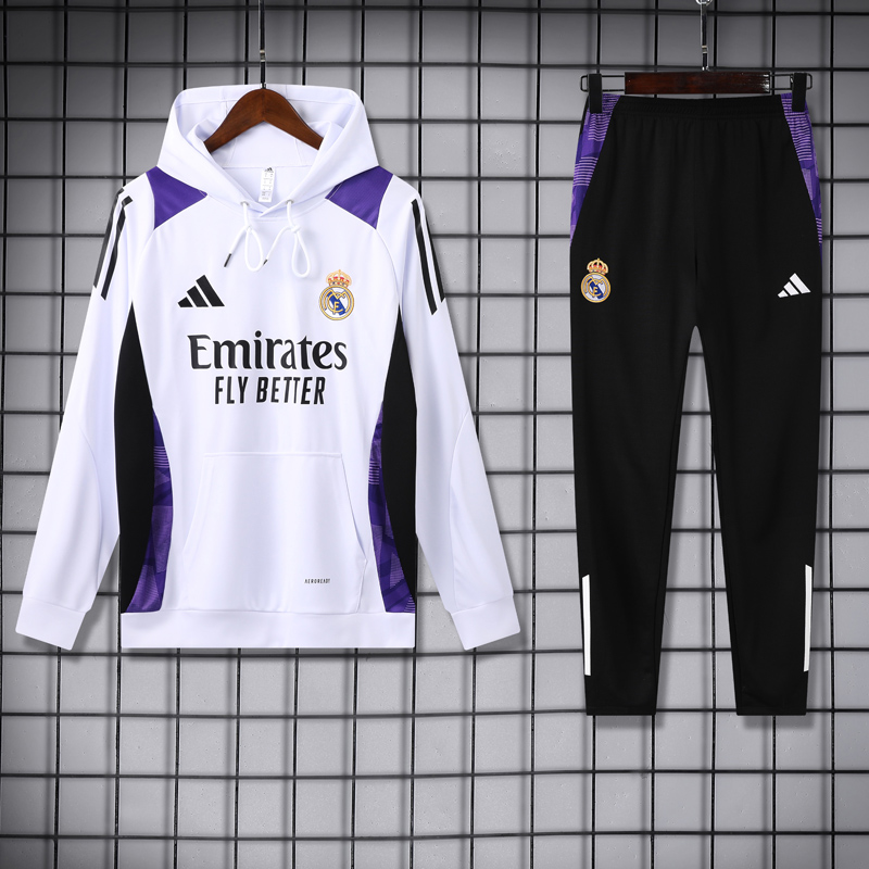 24-25 RMA White Hoodie Tracksuit (卫衣套装)