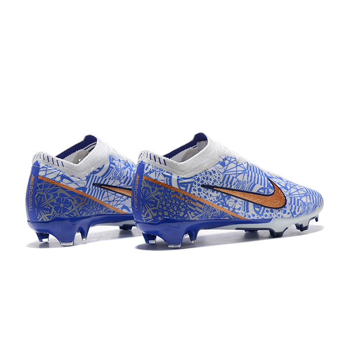 Air Zoom Mercurial Vapor XV Elite FG High Soccer Shoes-White/Blue-3537771