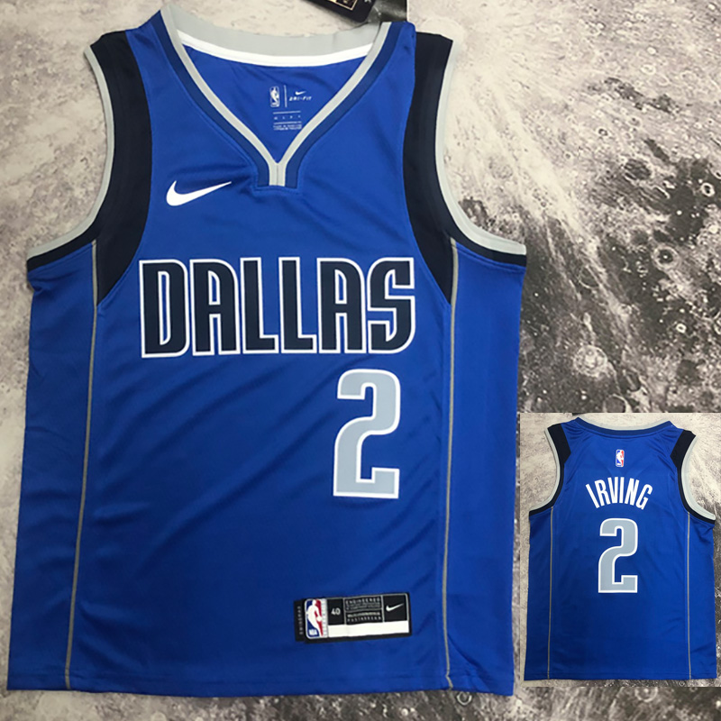 Dallas Mavericks IRVING #2 Blue Away Top Qualit...