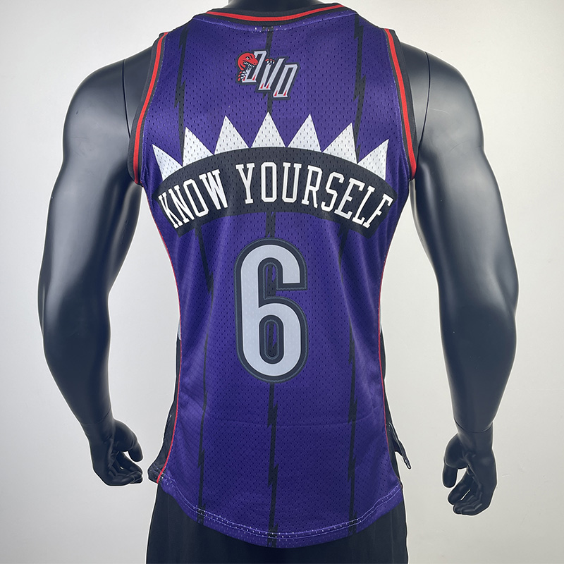 Raptors KNOW YOURSELF #6 Purple Retro Top Quali...