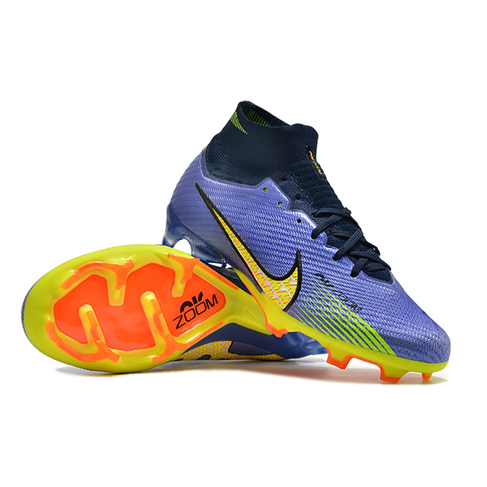 Air Zoom Mercurial Superfly IX Elite FG High Soccer Shoes-Navy Blue/Yellow-4188397