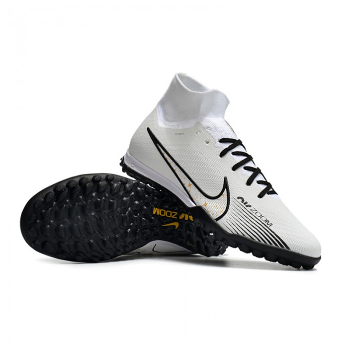 Air Zoom Mercurial Vapor- XV Academy TF High Soccer Shoes-White/Black-6519352