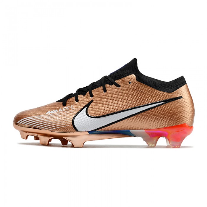 2022 World Cup in Qatar Mbappé Air Zoom Mercurial Vapor XV Elite FG Soccer Shoes-Gold/Black-7018091