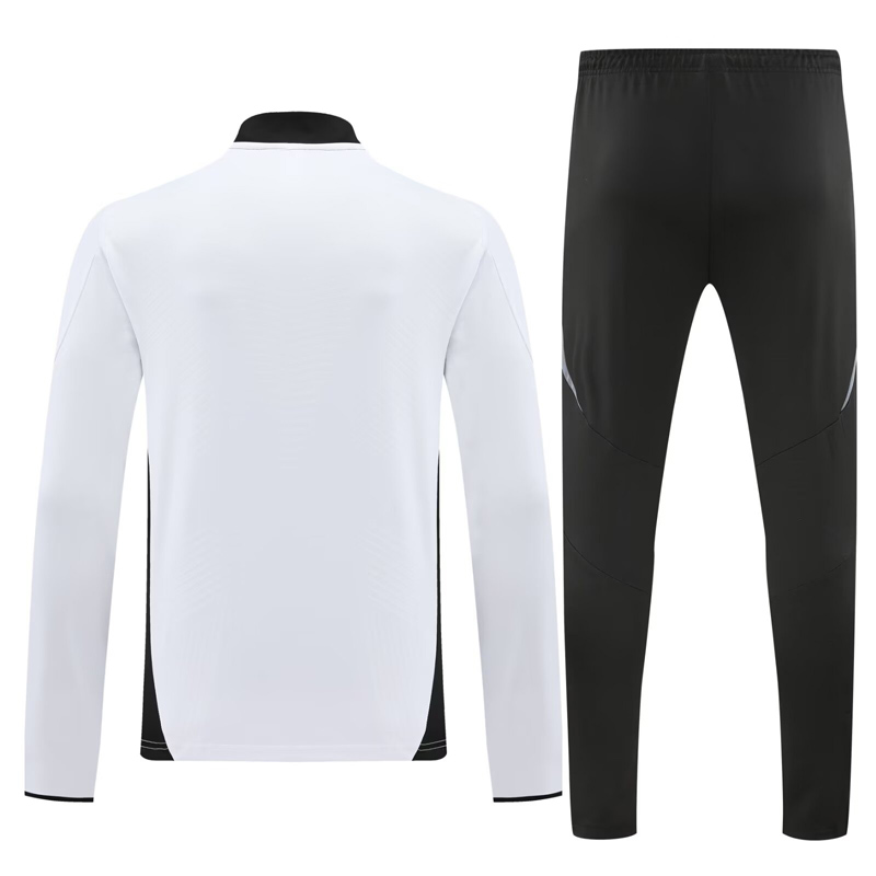 2024-25 RMA White Half Pull Tracksuit (半拉链)