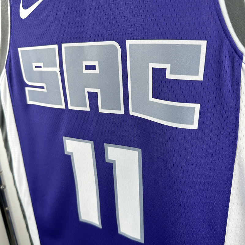 22-23 Kings SABONIS #11 Purple Top Quality Hot Pressing NBA Jersey