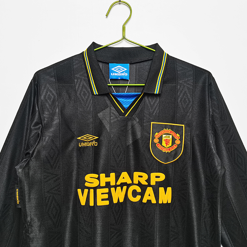 1993-1994 Man Utd Away Long sleeve Retro soccer...