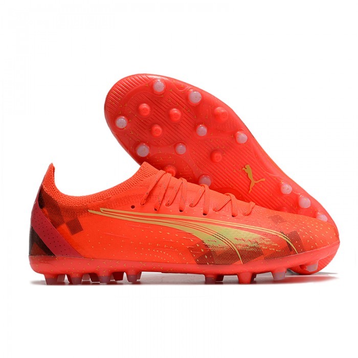 Ultra Ultimate MG Soccer Shoes-Red/Gold-3128531