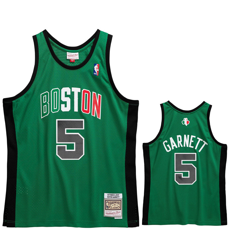 CELTICS GARNETT #5 Green Italian Game Edition T...