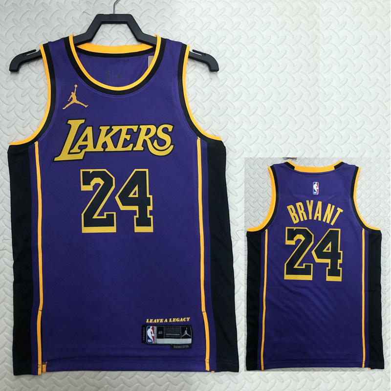 22-23 LAKERS BRYANT #24 Purple Top Quality Hot ...