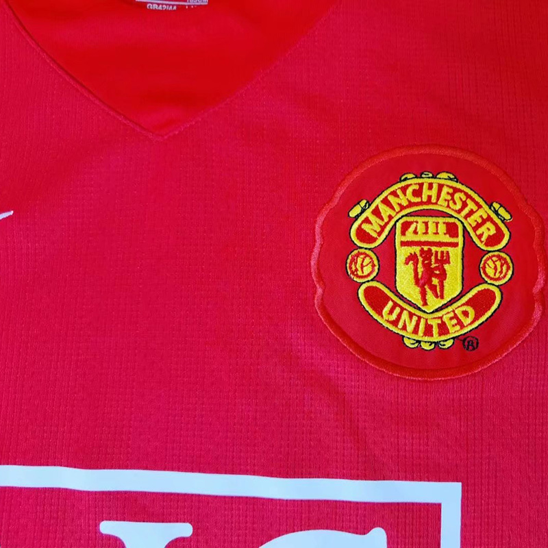 2007-2008 Man Utd Home Retro Soccer Jersey