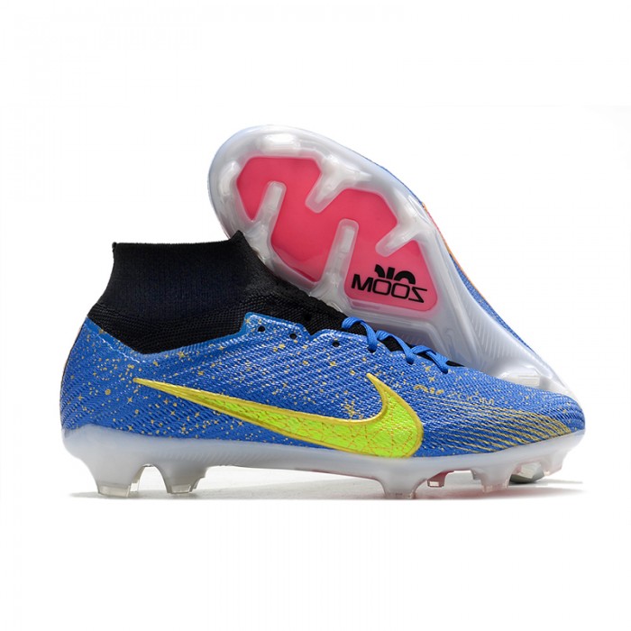 Air Zoom Mercurial Superfly IX Elite FG High Soccer Shoes-Blue/Green-6334332