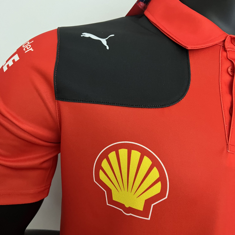 2023 F1 Ferrari Polo Red Racing Suit(有领)
