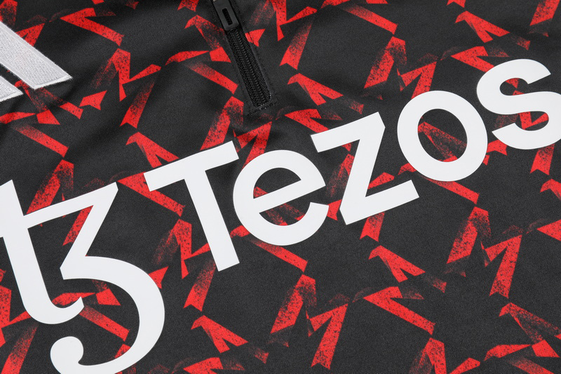 24-25 Man Utd Red black Half Pull Tracksuit (半拉链)(匹印)