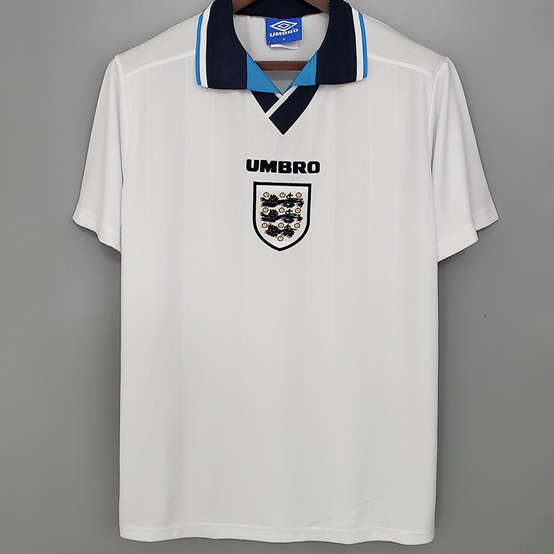 1996 England Home Retro Soccer Jersey