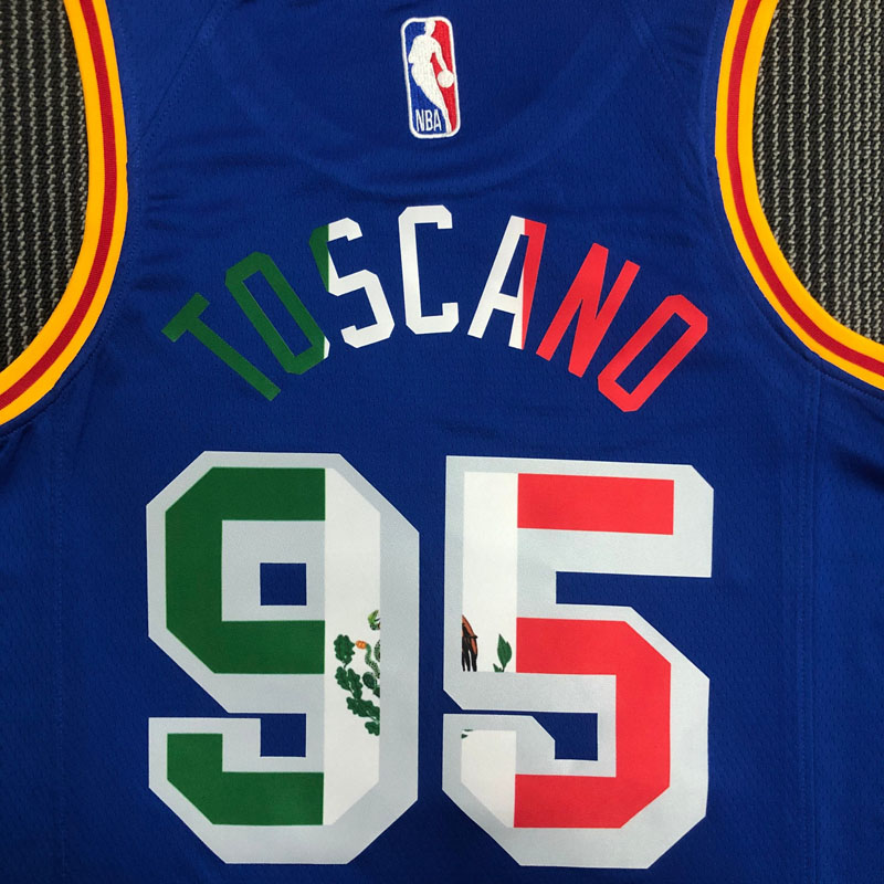 Warriors TOSCANO #95 'Mexico' Blue 75th Anniver...