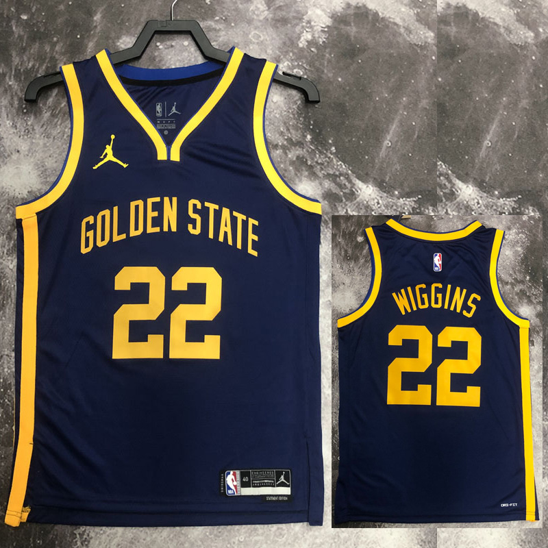 22-23 WARRIORS WIGGINS #22 Royal blue Top Quali...