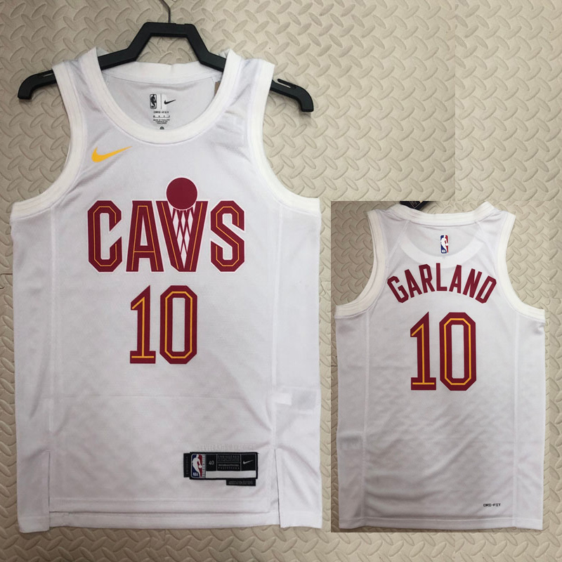 22-23 Cleveland Cavaliers CARLAND #10 White Top...