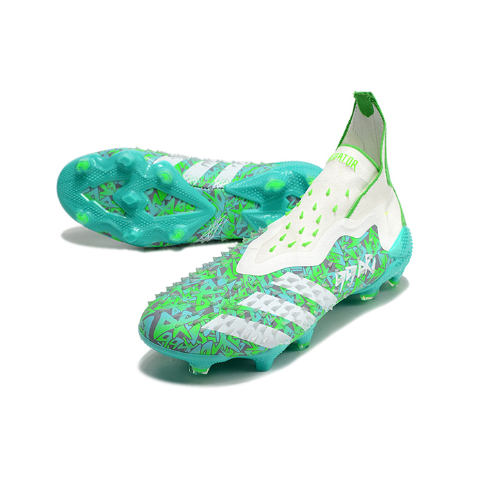 PREDATOR FREAK + FG High Soccer Shoes-Green/White-5440132