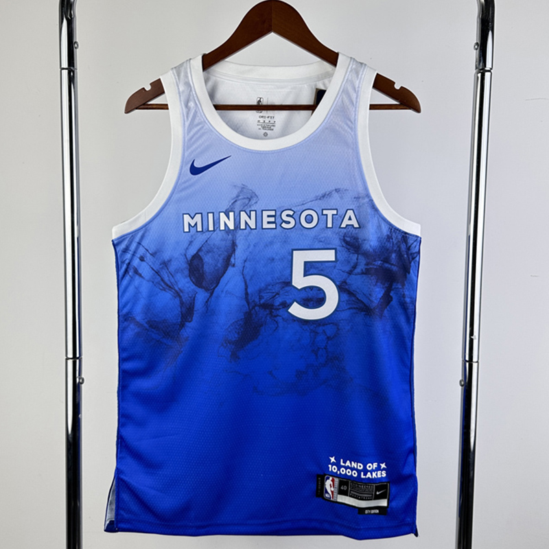 23-24 Timberwolves EDWARDS #5 Blue City Edition...