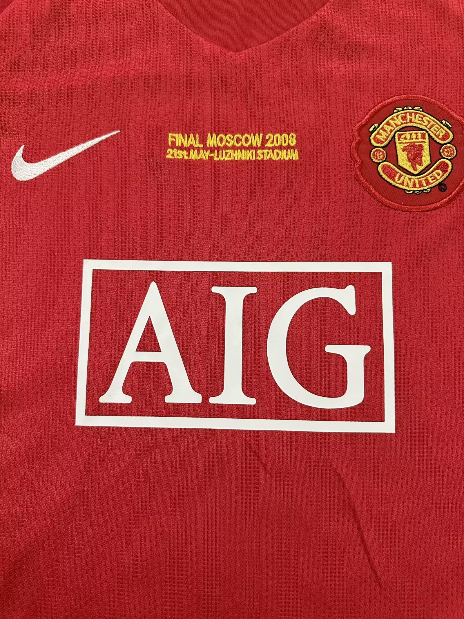 07-08 Man Utd Home Long sleeve Retro Kids Soccer Jersey