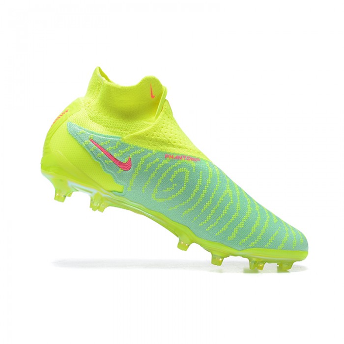 Phantom GX Elite FG High Soccer Shoes-Light Green/Blue-2450186
