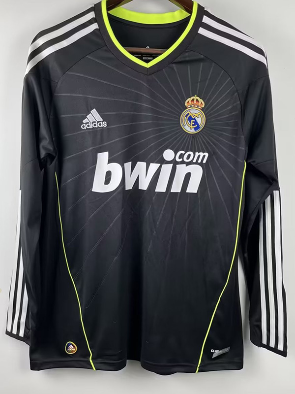 2010-2011 RMA Away Long Sleeve Retro Soccer Jer...