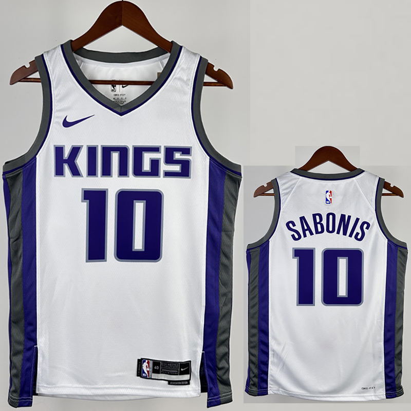 22-23 KINGS SABONIS #10 White Home Top Quality ...