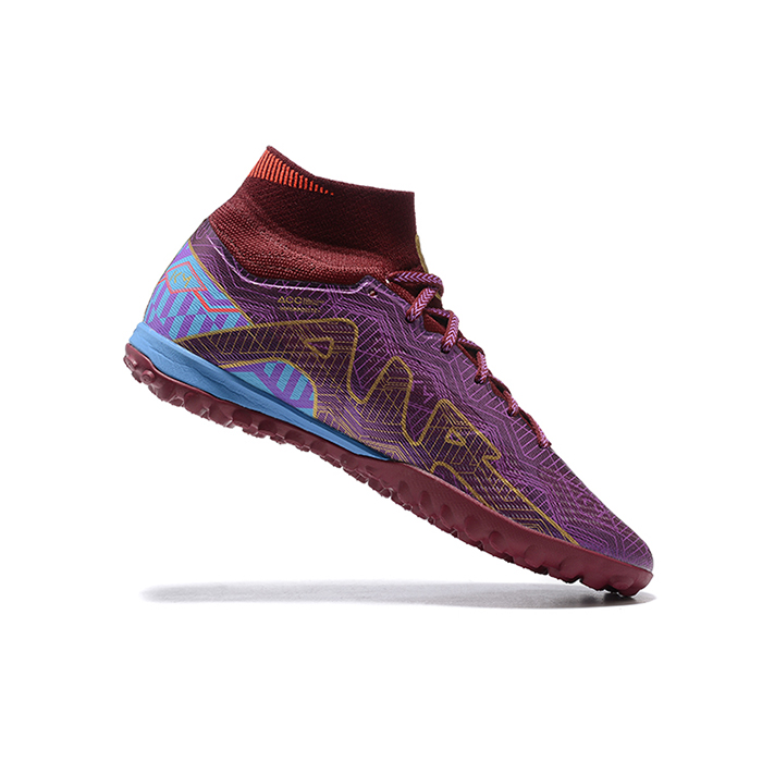 Superfly 8 Academy TF High Soccer Shoes-Wine Red/Gold-6635712