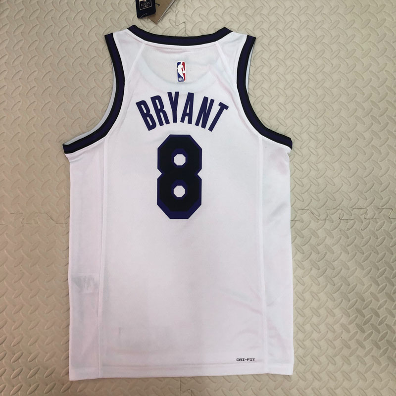 22-23 LAKERS BRYANT #8 White City Edition Top Q...