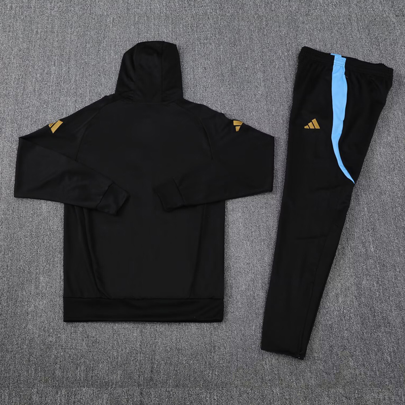 24-25 Argentina Black Hoodie Tracksuit (卫衣套装)