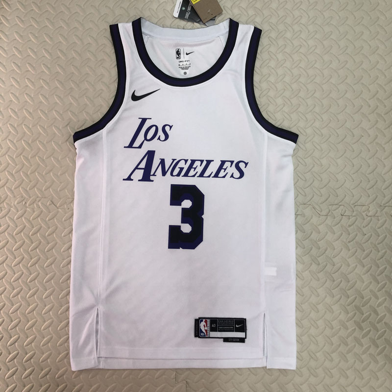22-23 LAKERS DAVIS #3 White City Edition Top Qu...