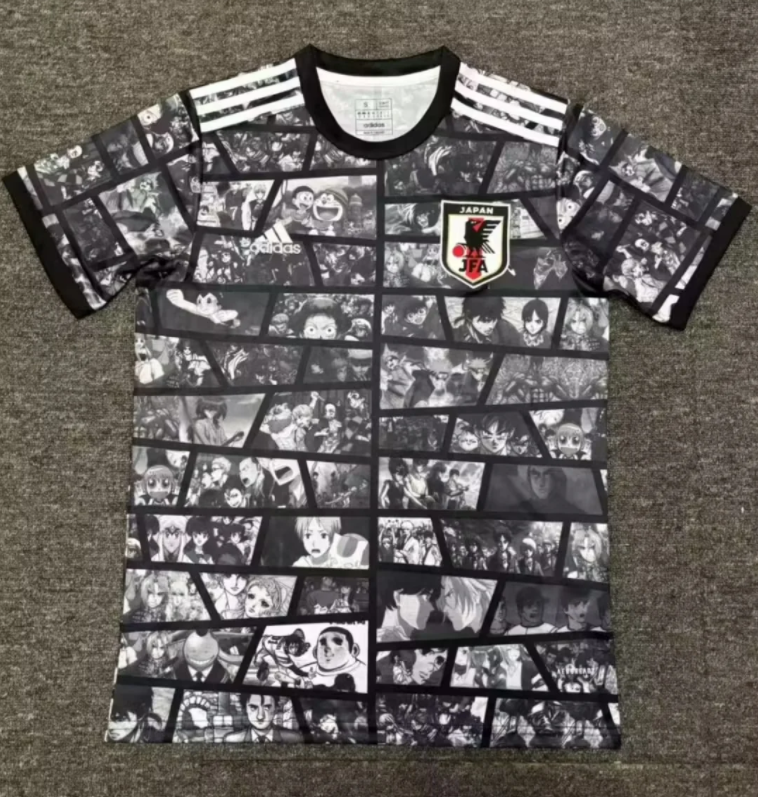 24-25 Japan﻿ Gray and black anime Fans Soccer Jersey