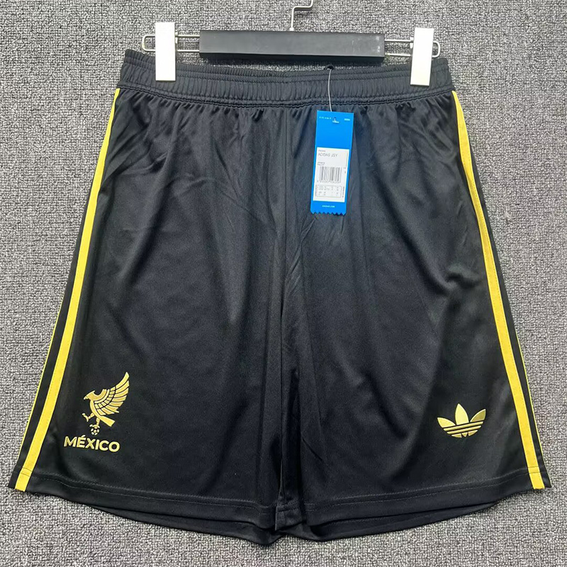 25-26 Mexico Gold Cup Black Shorts Pants