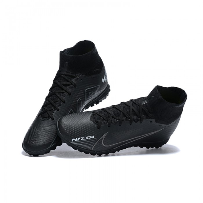 Superfly 8 Academy TF High Soccer Shoes-All Black-3684988