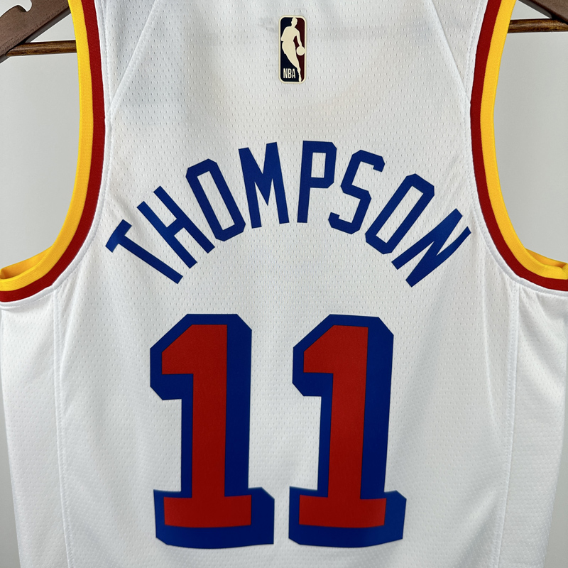 24-25 WARRIORS THOMPSON #11 White Retro Top Quality Hot Pressing NBA Jersey
