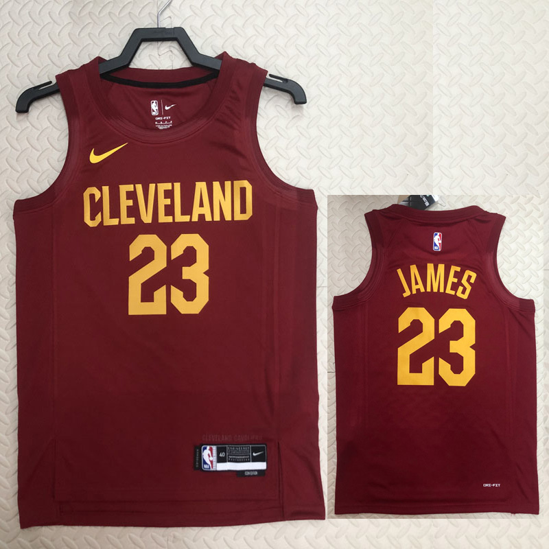 22-23 Cleveland Cavaliers JAMES #23 Red Top Qua...