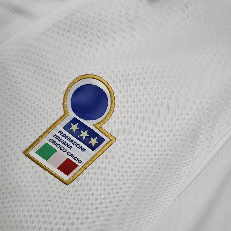 1998 Italy Away White Retro Soccer Jersey