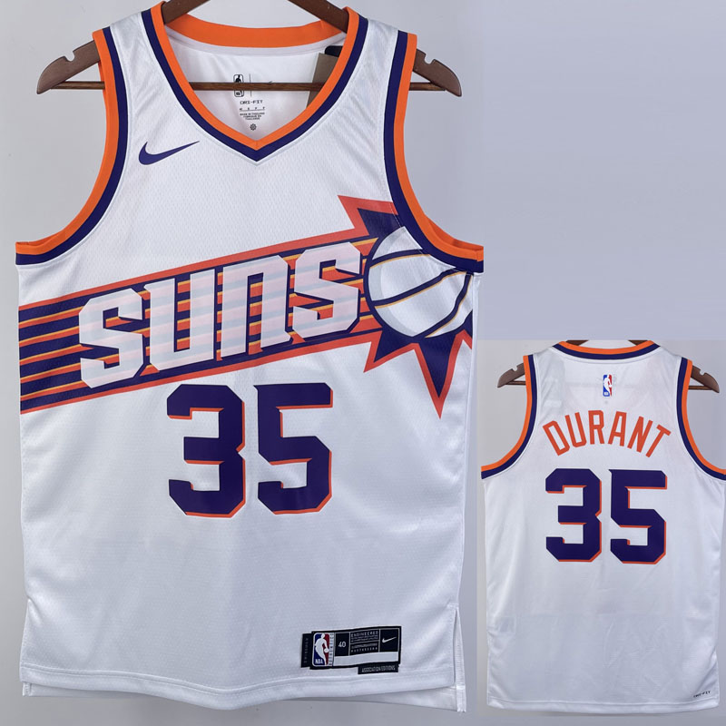 23-24 SUNS DURANT #35 White Top Quality Hot Pre...