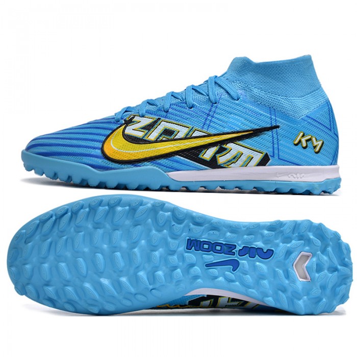 Vapor 15 Academy TF High Soccer Shoes-Blue/Yellow-6077227