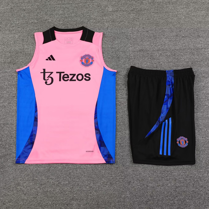 24-25 Man Utd Pink Tank top and shorts suit