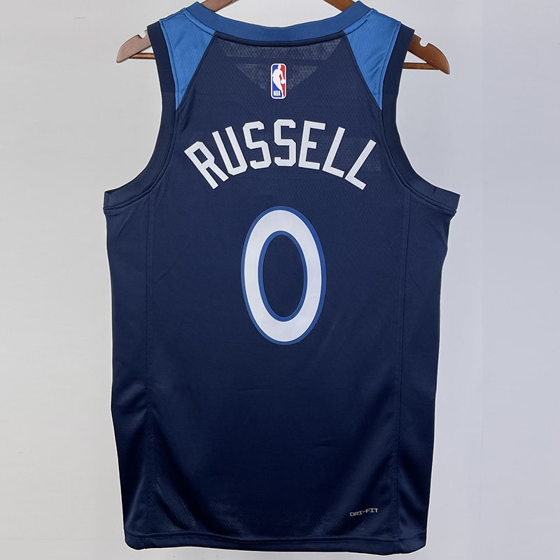 22-23 Timberwolves RUSSELL #0 Blue Top Quality ...