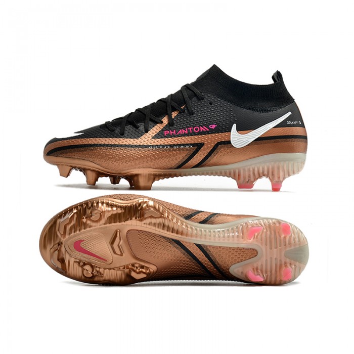 Phantom GT2 Dynamic Fit Elite FG High Soccer Shoes-Black/Gold-7831773