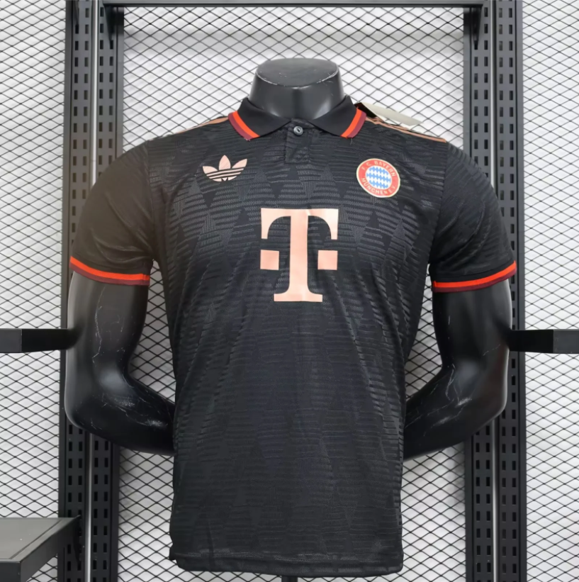 24-25 Bayern Black Casual style Player Version Soccer Jersey *有领