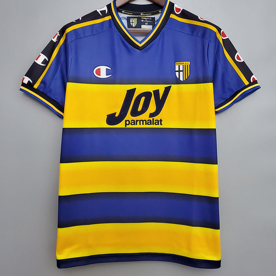 2001-2002 Parma Home Retro Soccer Jersey