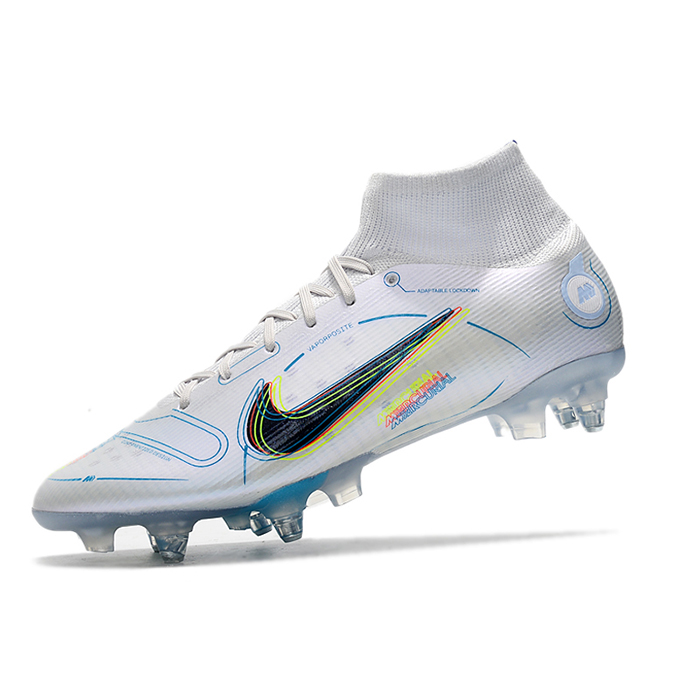 Mercurial Superfly 8 Elite SG Soccer Shoes-White/Blue-615820