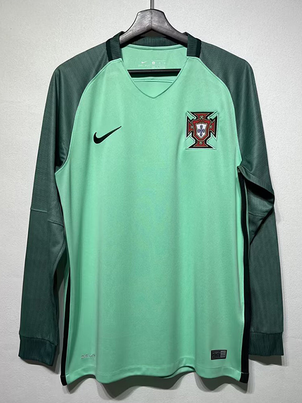 2016 Portugal Away Long Sleeve Retro Soccer Jersey(长袖)